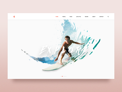 Hero image - Iteration - Blog 2 articles typography iteration clean surfing surfboard exploration texture web design explore webdesign food illustration beach minimalist adventure mountains website surf out of box swimming blog creative travel hero image trip inspiration ux ui landing page