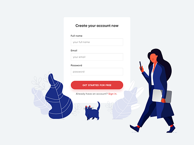 Meribook Signup character crm design empty states experience graphic illustration inspiration interface landing page login mobile page people saas sign up user vector web website