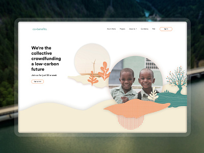 Website Design for CoBenefits - An Eco-Friendly Non Profit design graphic design illustration ui ux web design website development