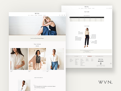 Website Design for WVN - A Sustainable Fashion Line design ui ux web design website development