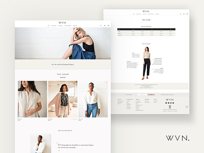 Website Design for WVN - A Sustainable Fashion Line