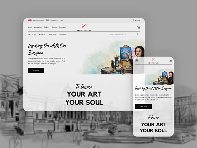 Website Design for ZenArt - an Online Art Supply Store design illustration packa ui ux web design website development