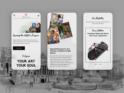 Mobile Responsive Website Design for ZenArt