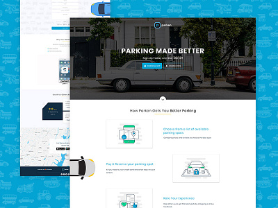 Parken - Website Redesign and Development Project html website web design web redesign website development