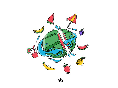 Watermelon Sugar art designproduct doodle drawing flat design graphic design graphicdesigner harrystyle illustration illustrator poster skecth sticker vector watermelonsugar