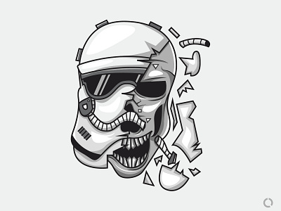 Skull Tropper design illustration logo skull vector