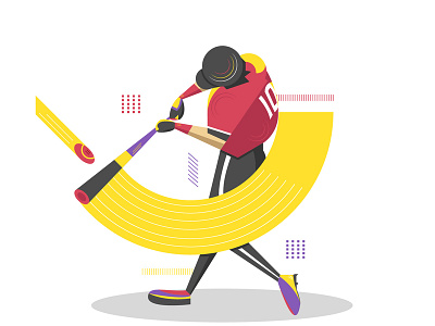 Baseball design flat design illustration vector