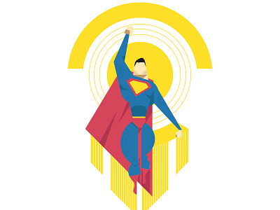 Superman design flat design geometric design illustration vector