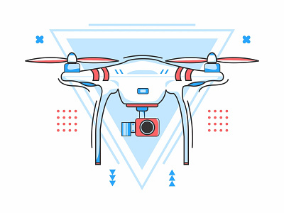 Drone Illustration design drone flat design illustration vector