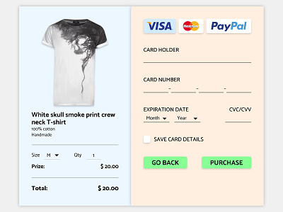 Daily UI #002 – Credit Card Checkout