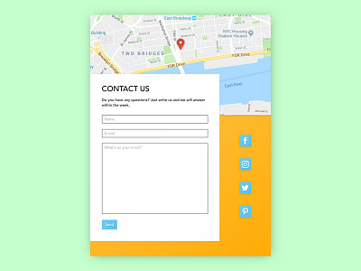 Daily UI #028 – Contact Us