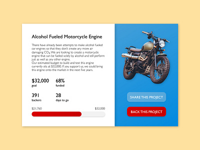 Daily UI #032 – Crowdfunding Campaign crowdfunding campaign dailyui dailyui 032 design ui uidesign