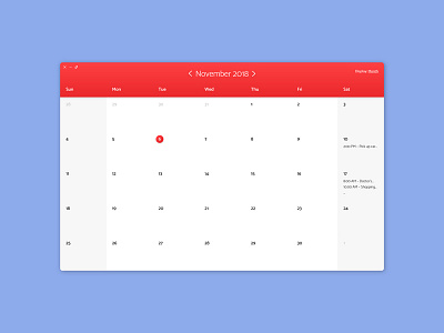 Daily UI #038 – Calendar