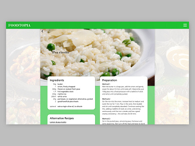 Daily UI #040 – Recipe dailyui dailyui 040 design recipe ui uidesign