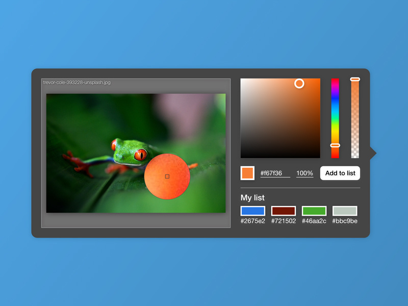 Daily UI #060 – Color Picker by Odin Aerni on Dribbble