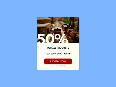 Daily UI #061 – Redeem Coupon