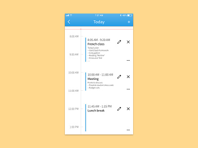 Daily UI #071 – Schedule