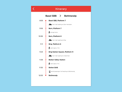 Daily UI #079 – Itinerary