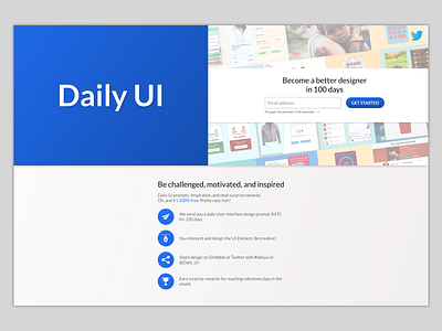 Daily UI #100 – Redesign Daily UI Landing Page dailyui dailyui 100 design landing page redesign redesign daily ui landing page redesign landing page ui ui ux design uidesign