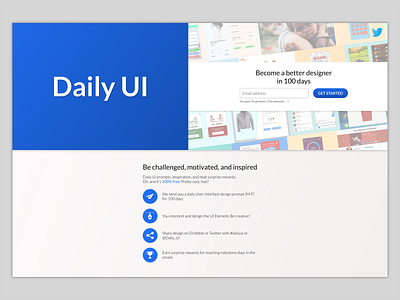 Daily UI #100 – Redesign Daily UI Landing Page