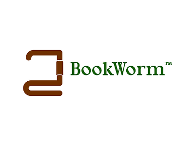 Thirty Logos Challenge 14 – BookWorm logo logodesign thirty logos thirty logos challenge typography