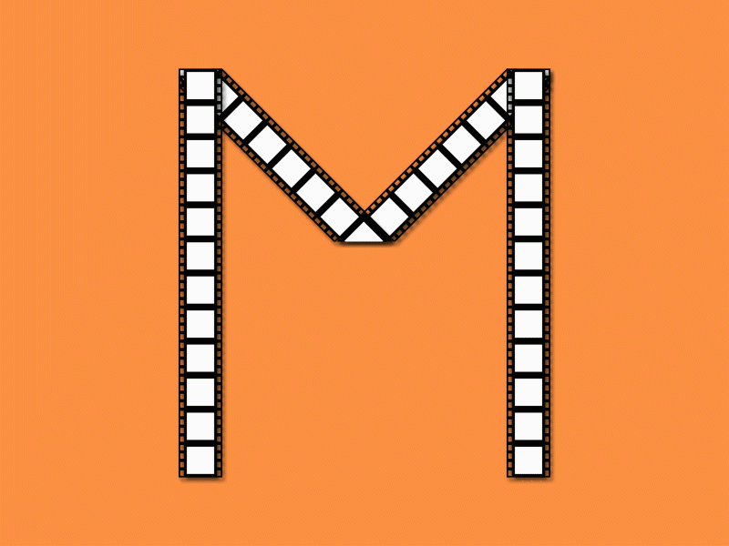 M is for Movie 36 days 36 days of type 36 days of type lettering letter m typedesign typography
