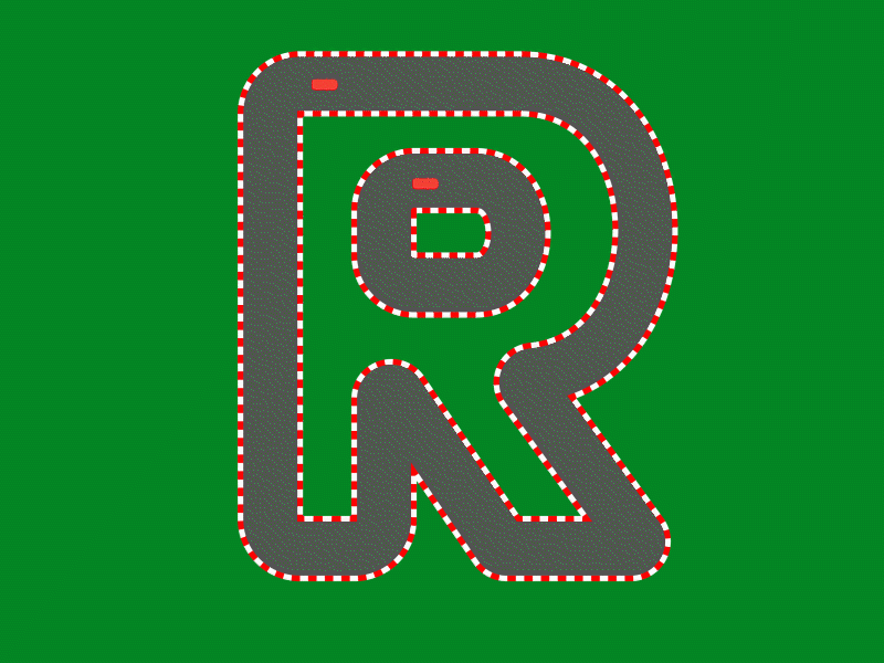 R is for Racetrack 36 days 36 days of type 36 days of type lettering letter r typedesign typography