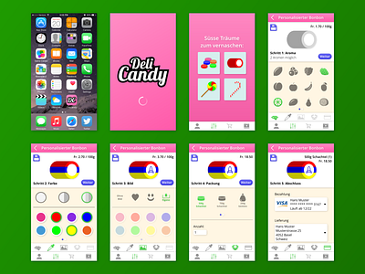 Candy Configurator (App Concept) app app design app prototype candy candy configurator configurator ui ux design
