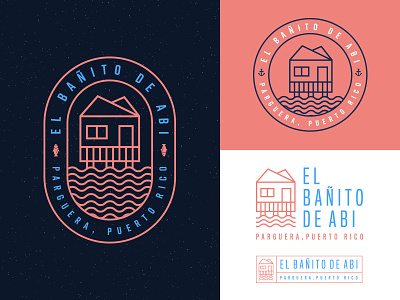 El Bañito De Abi - Logo design badge badge logo branding design logo puerto rico travel tropical