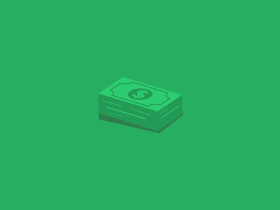Money Icon bills cash clean flat green icon money simple web