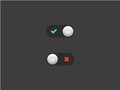 On Off bottons clean flat minimal off on switches ui