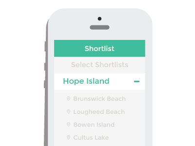 Rekke Shortlist app clean flat iphone minimal rekke shortlist ui