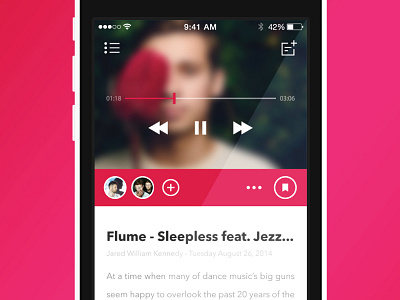 Music Blogging App V1 app blog blogging download free interface ios iphone music