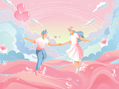 Valentine's Day vector illustration design illustration love lovely lovers vector vector illustration