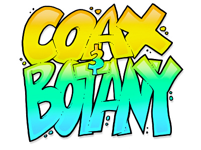 Coax & Botany block lettering cartoon comic design digital art drawing editorial illustration graphic design hand lettering illustration lettering typography