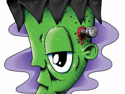 Frankie cartoon character comic digital art drawing editorial illustration illustration man monster photoshop