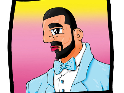 Drake cartoon character comic digital art drake drawing editorial illustration illustration man photoshop