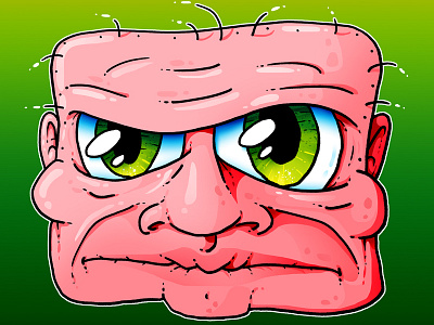 Face cartoon character comic digital art drawing editorial illustration illustration man photoshop