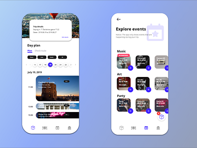 Explore Vilnius application screens. app branding design dribbble illustration iphone itinerary lithuania lithuanian travel ui ux vector vilnius visit web