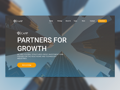 Landing page for investment company website contest.