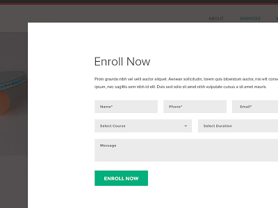 Enroll Form clean enroll form minimal simple