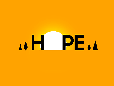 Hope hope sunrise typography