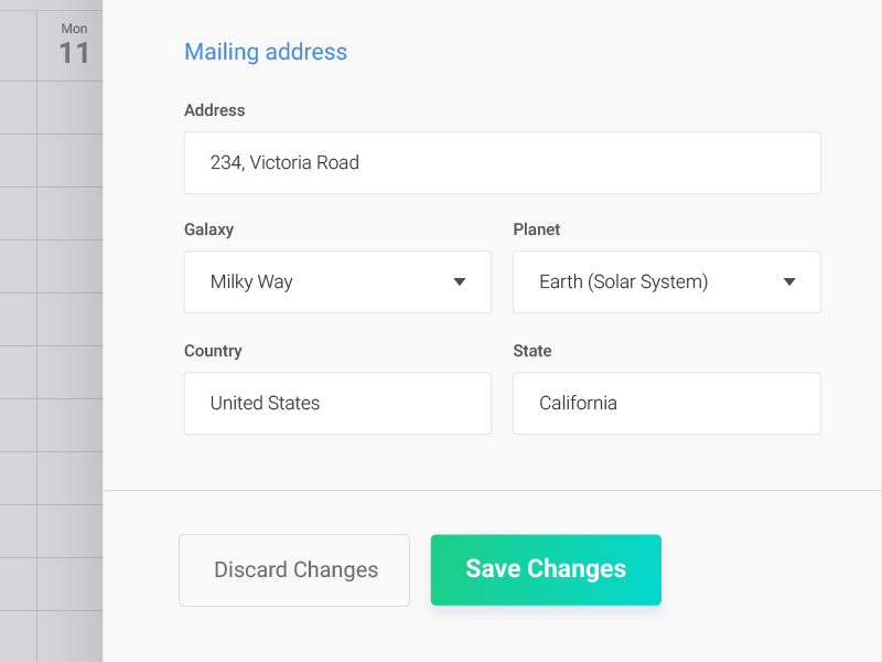 Browse thousands of Address Form images for design inspiration | Dribbble