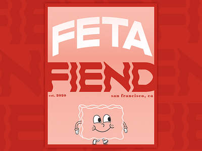 Feta Fiend Poster branding branding and identity graphic design illustration poster poster art typography