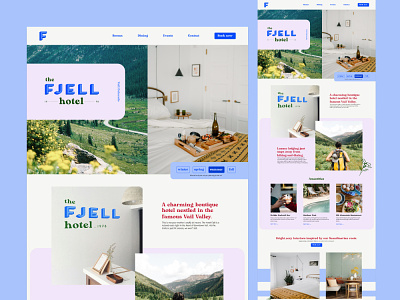 The Fjell Hotel Website branding branding and identity ui web design website