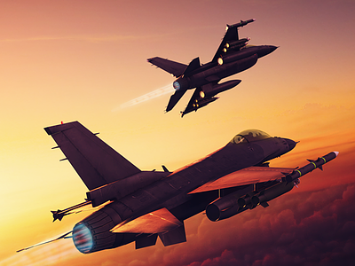 F-16 Fighting Falcon 3d element 3d f 16 fighting falcon jet fighter jet plane