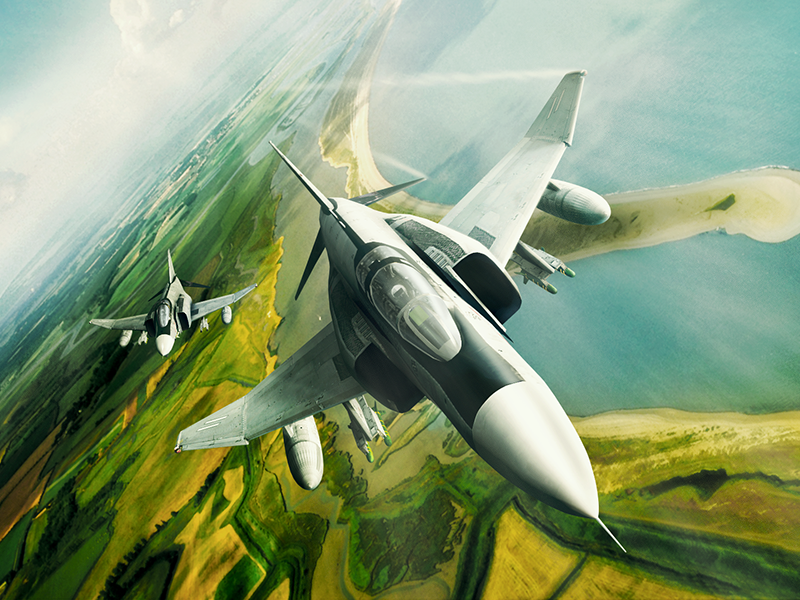 McDonnell Douglas F-4 Phantom II collage bomber fighter interceptor 3d plane aircraft f4 phantom