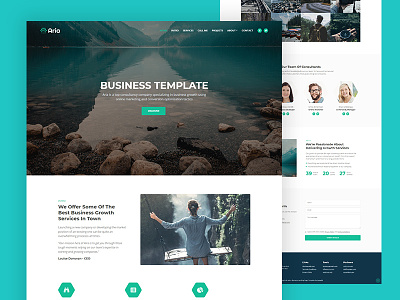 Aria - Free Business HTML Landing Page Template