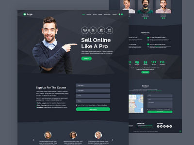 Argo - Training Course HTML Landing Page Template bootstrap classes html landing page learning template training course