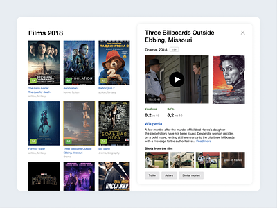 Movies Viewer | Yandex banner bright cinema clean design films flat ipad minimalism tablet ui ux viewer web website yandex